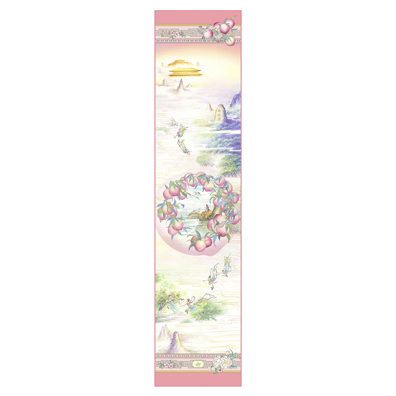 Content the peaches of immortality silk long scarf image 1 1400x1400